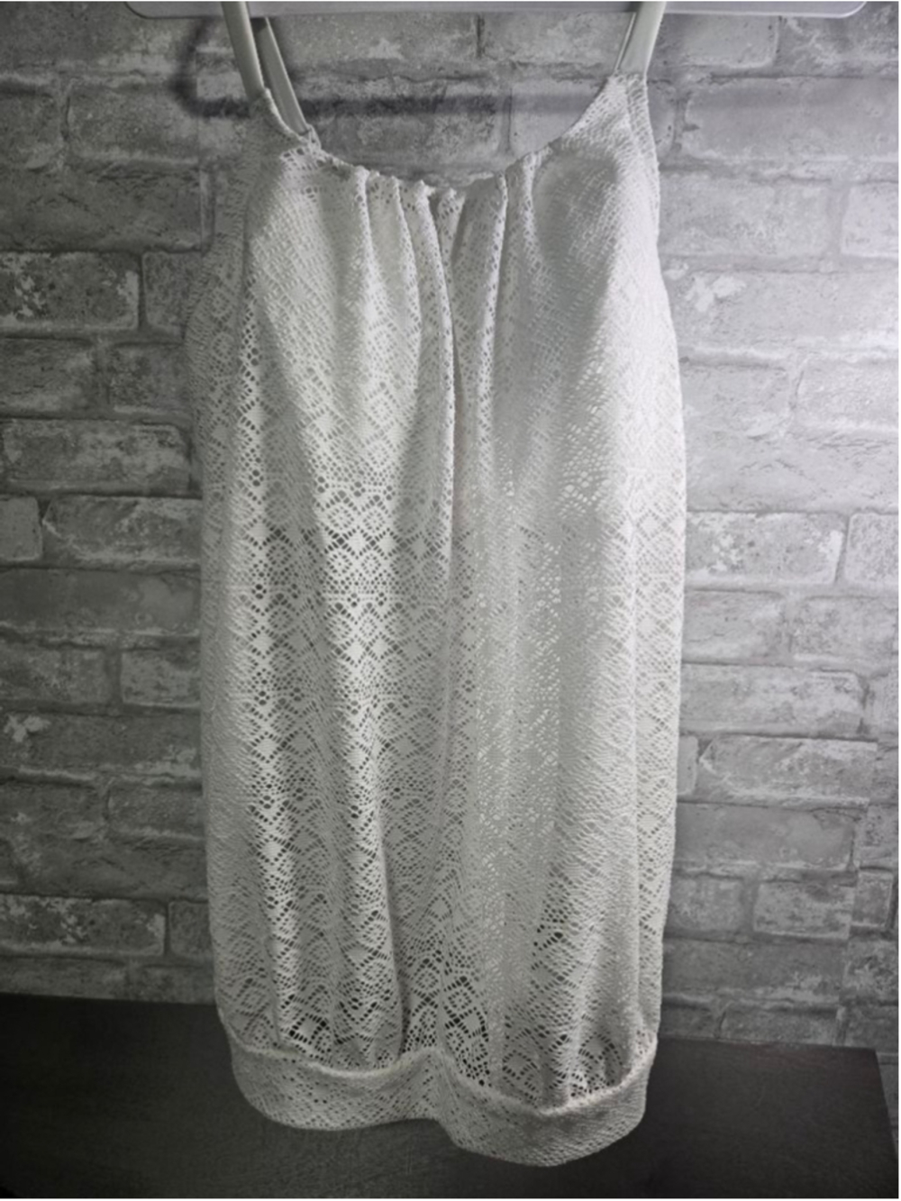 Women's Lane Bryant White Crochet Swim Coverup Plus Size 16